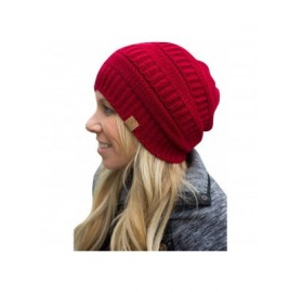 Skullies & Beanies Olivia and Jane Warm and Cozy- Lightweight Slouch Beanie- Winter Hats for Women - Wine - CB18UC2KTX2 $15.24