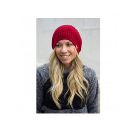 Skullies & Beanies Olivia and Jane Warm and Cozy- Lightweight Slouch Beanie- Winter Hats for Women - Wine - CB18UC2KTX2 $15.24