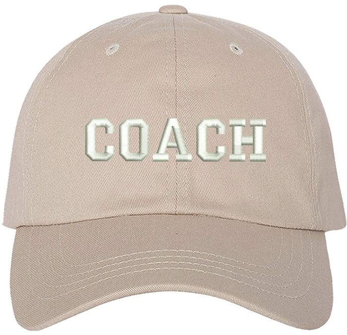 Baseball Caps Coach Dad Hat - Stone - CA18UL4NHI3 $34.21