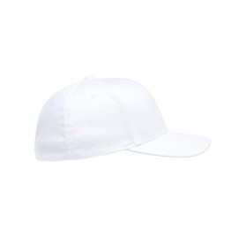 Baseball Caps Cotton Twill Fitted Cap - White - CG19085H5CO $11.08