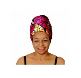 Headbands Stretch Headwraps Headband African - Ankara Pink- Brown and Orange - CY18NLIK0AG $13.93