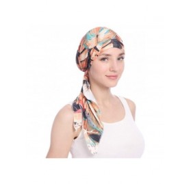 Skullies & Beanies Women Pre-Tied Head Scarves Floral Muslim Cap Turban Hat Bandana Headwrap - Style-2 - CM18SQYT3EM $11.21