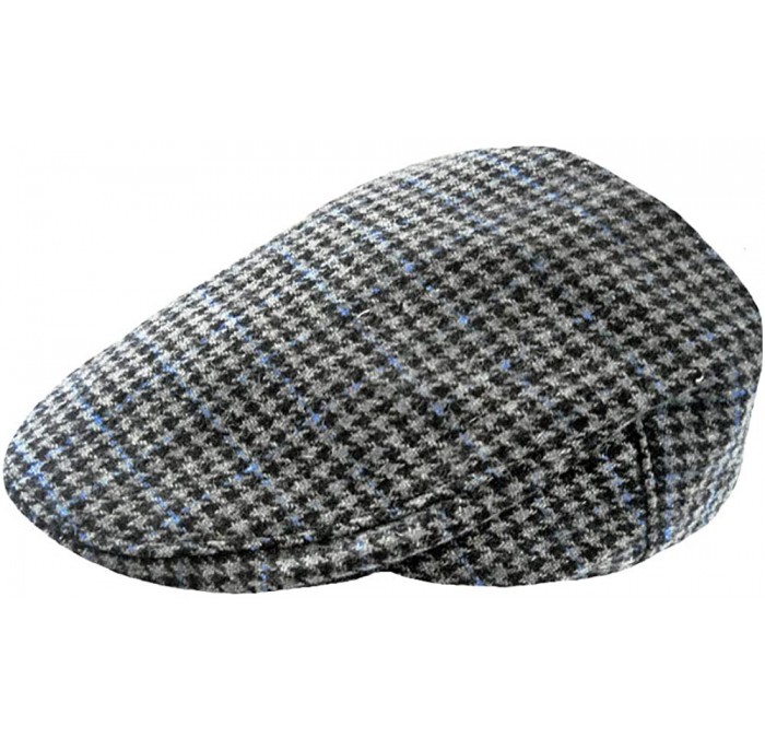 Newsboy Caps Mens Classic English Tweed Flat Cap - Smoke Check - CI11DZIM99L $9.35