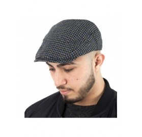 Newsboy Caps Mens Classic English Tweed Flat Cap - Smoke Check - CI11DZIM99L $9.35