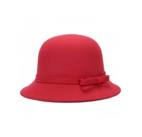Skullies & Beanies Modern Witch Hat Women Wide Brim Spire Knitted Cap Halloween Cosplay Felt Hat Flat Wool Costume - Top-red ...