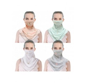 Balaclavas 2 Pack Women Sun Mask Chiffon Neck Gaiter Sun Proof Face Mask Colorful Face Cover Outdoors Fishing UV Protection -...