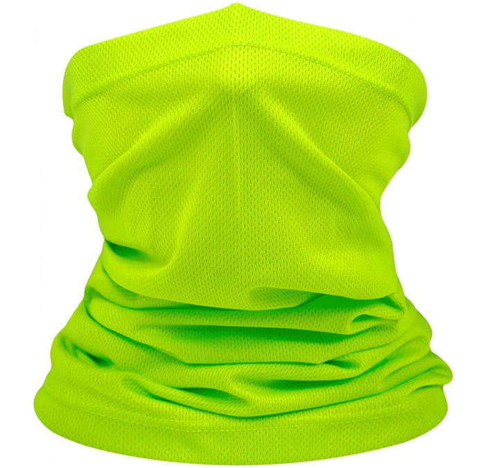 Balaclavas Summer Face Scarf Neck Gaiter Windproof Anti-dust Mask - Fluorescent Yellow - CC18S0X2GYN $19.42