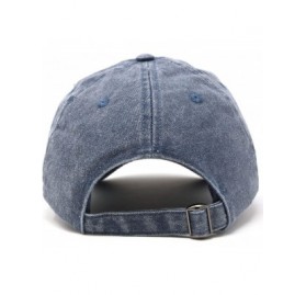 Baseball Caps Mama Bear Mom Hat Gift Vintage Washed Denim Cap Distressed - Navy Blue - CO18S7W0RQR $11.89