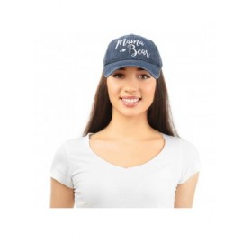 Baseball Caps Mama Bear Mom Hat Gift Vintage Washed Denim Cap Distressed - Navy Blue - CO18S7W0RQR $11.89
