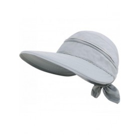 Sun Hats Hats for Women UPF 50+ UV Sun Protective Convertible Beach Visor Hat - Grey - CR11DMLT81N $19.23