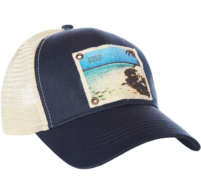 Baseball Caps South Water Caye - Eco-Friendly - Trucker Hat Navy - CA18O2YHGUS $51.66