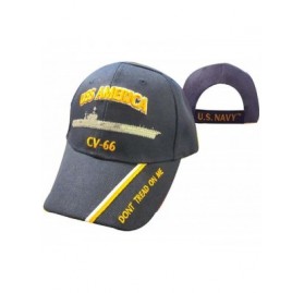 Skullies & Beanies U.S. Navy USS America CV-66 Don't Tread On Me Embroidered Cap Hat 550P - CN18023QND8 $20.21
