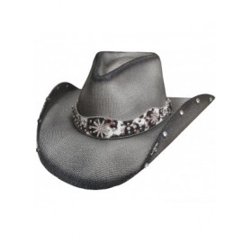 Cowboy Hats Lighting Strike Genuine Panama Straw Western Cowboy Hat - C511VG2F0Y9 $59.23
