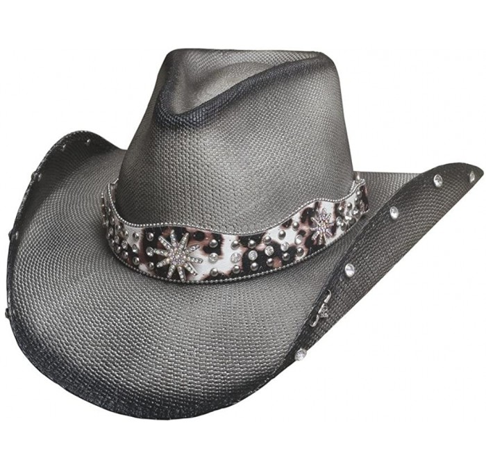 Cowboy Hats Lighting Strike Genuine Panama Straw Western Cowboy Hat - C511VG2F0Y9 $59.23