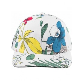 Baseball Caps Floral Print Baseball Cap Adjustable Snapback Six Panel Dad Hat for Women & Men Moldable Brim - Floral 19 - C61...