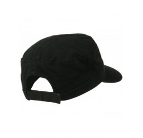 Baseball Caps Garment Washed Adjustable Army Cap - Black - CB11UU76D5L $9.99