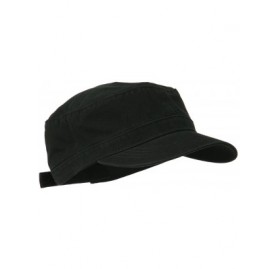 Baseball Caps Garment Washed Adjustable Army Cap - Black - CB11UU76D5L $9.99