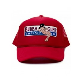 Baseball Caps Bubba Gump Shrimp Co. Printed Unisex Adult Truckers Hat Cap Red Solid - C718IIHH2Q4 $26.20