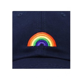 Baseball Caps Rainbow Baseball Cap Womens Hats Cute Hat Soft Cotton Caps - Navy Blue - C318MD2XKXK $10.04