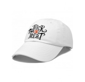 Baseball Caps Trick or Treat Hat Womens Halloween Baseball Cap - White - CG18ZG72CYZ $17.44