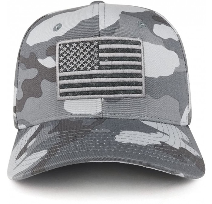 Baseball Caps American Flag Embroidered Camo Tactical Operator Structured Cotton Cap - Urb - C9183QA83MH $33.78