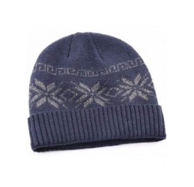 Skullies & Beanies Men's Winter Hat Warm Knitted Wool Thick Beanie Skull Cap for Men Women Gifts - Navy - C5192TRXAHN $19.22