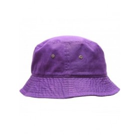 Bucket Hats Summer 100% Cotton Stone Washed Packable Outdoor Activities Fishing Bucket Hat. - Purple - C7182AKDD2G $12.38
