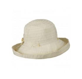 Sun Hats Flower Ribbon Wide Turned Up Brim Hat - Black - Black - CN118NTOMMT $43.28