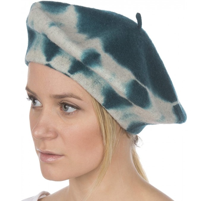 Berets Willow Wool Slouch Beret - Teal - C211MCFLJBH $16.19
