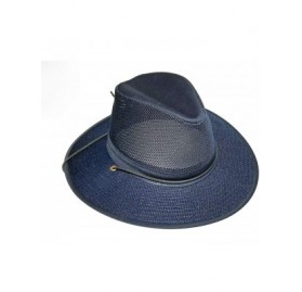 Cowboy Hats Aussie Breezer 5310 Cotton Mesh Hat - Navy - C818AQIIZW2 $44.20