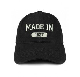 Baseball Caps Made in 1927 Embroidered 93rd Birthday Brushed Cotton Cap - Black - CK18C90WNDQ $20.79