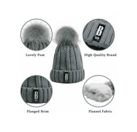 Skullies & Beanies Womens Winter Beanie Hat Scarf Set Warm Fuzzy Knit Hat Neck Scarves - Gray - CR192R7UMUL $15.21
