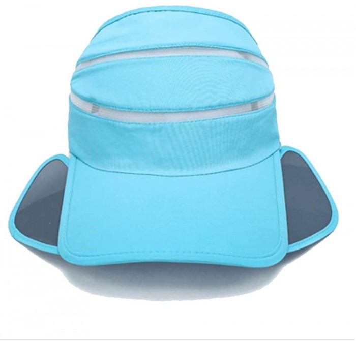 Sun Hats Adjustable Visor Sun Hat Sports Cap Golf Tennis Beach Summer Hats - Blue - CG182OTT4I7 $20.13