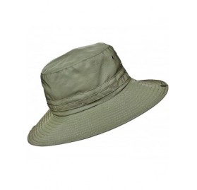 Bucket Hats Solid Color Bucket Hat- Sun Protection Outdoor Fishing Garden Boonie Cap - Light Green - CG18R7RGU3E $12.39