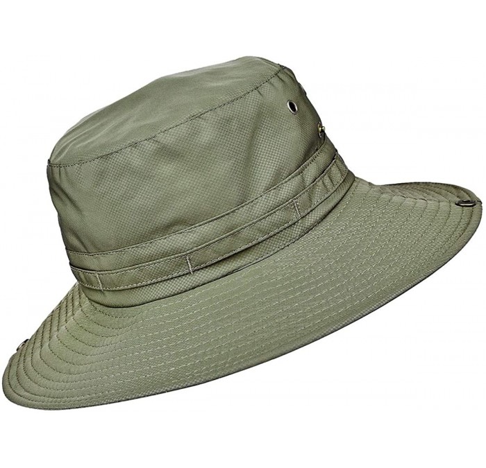 Bucket Hats Solid Color Bucket Hat- Sun Protection Outdoor Fishing Garden Boonie Cap - Light Green - CG18R7RGU3E $26.26
