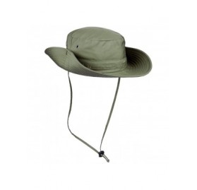 Bucket Hats Solid Color Bucket Hat- Sun Protection Outdoor Fishing Garden Boonie Cap - Light Green - CG18R7RGU3E $12.39