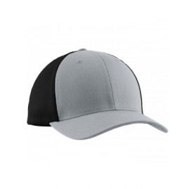 Baseball Caps Men's Flexfit Mesh Back Cap - Silver/Black - CV11NGR009R $14.94
