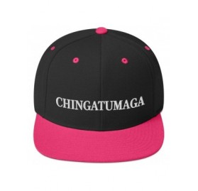 Baseball Caps CHINGATUMAGA Hat (Embroidered Wool Blend Snapback Hat) Chinga Tu MAGA Parody - Black/ Neon Pink - CP18ZC9OKO2 $...