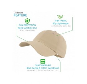 Baseball Caps 7-7 1/2 Quick Dry Breathable Ultralight Running Hat for Sport - Pure - Khaki - CY18UWI9QDE $8.53