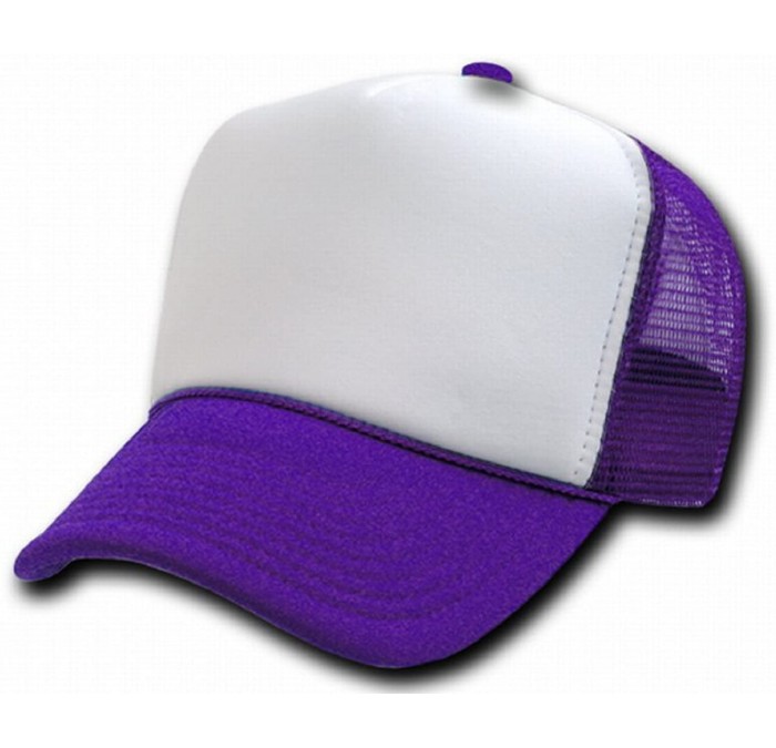 Baseball Caps TWO TONE TRUCKER SNAP BACK CAP PURPLE CAPS HATS - CV1145YDK7T $21.53