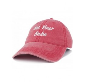Baseball Caps Not Your Babe Embroidered Soft Crown Cotton Adjustable Cap - Red - CV12IZK28RL $38.09