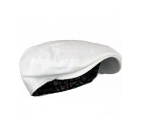 Newsboy Caps Men's Linen Gatsby Newsboy Golf Flat Ivy Hat - White - C8125KTQ18H $9.88