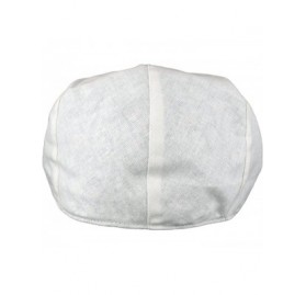 Newsboy Caps Men's Linen Gatsby Newsboy Golf Flat Ivy Hat - White - C8125KTQ18H $9.88