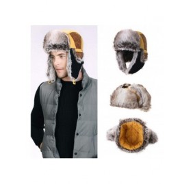 Bomber Hats Unisex Winter Trapper Hat Faux Fur Windproof Ushanka Russian Hunting Hat Outdoor Ski with Ear Flap - 67191yellow ...