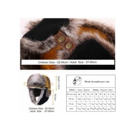 Bomber Hats Unisex Winter Trapper Hat Faux Fur Windproof Ushanka Russian Hunting Hat Outdoor Ski with Ear Flap - 67191yellow ...