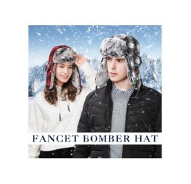 Bomber Hats Unisex Bomber Trapper Earflaps Russian Ushanka Winter Hat Hunting Cap 55-61cm - 89079-white - C118KNG6LCT $27.20