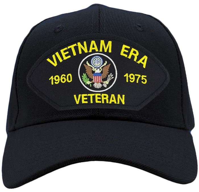 Baseball Caps US Military - Vietnam Era Veteran Hat/Ballcap Adjustable One Size Fits Most - Black - C5180K7ADME $28.80