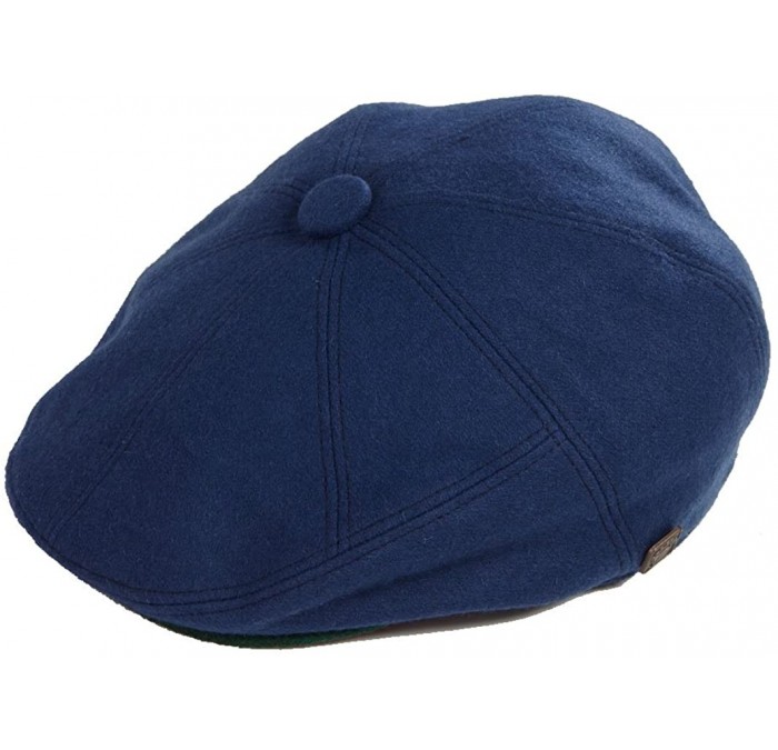 Newsboy Caps Mens Fitted Gatsby Winter Wool Cap - Blue - C0187KK6UXG $43.78