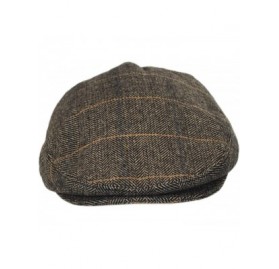 Newsboy Caps Croydon Herringbone Plaid Wool Blend Ivy Cap - CI18GRZY3KH $21.44