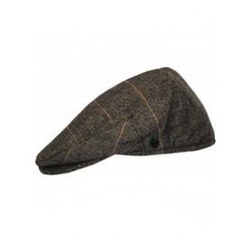 Newsboy Caps Croydon Herringbone Plaid Wool Blend Ivy Cap - CI18GRZY3KH $21.44